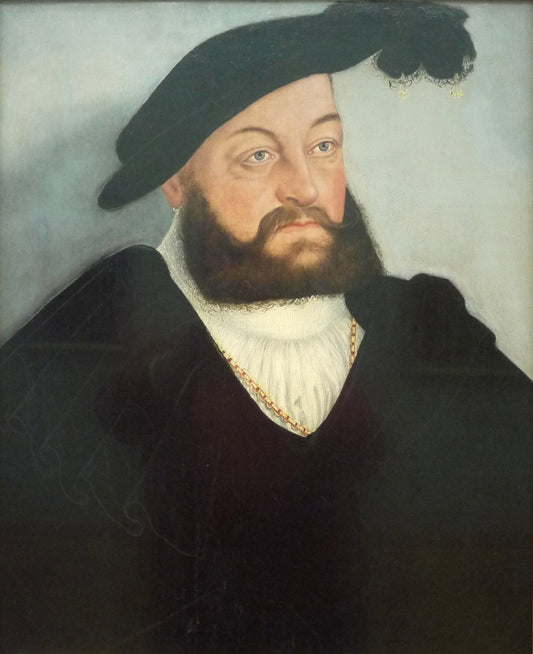 Johann, Duke of Saxony, vintage artwork by Lucas Cranach the Younger, A3 (16x12") Poster Print