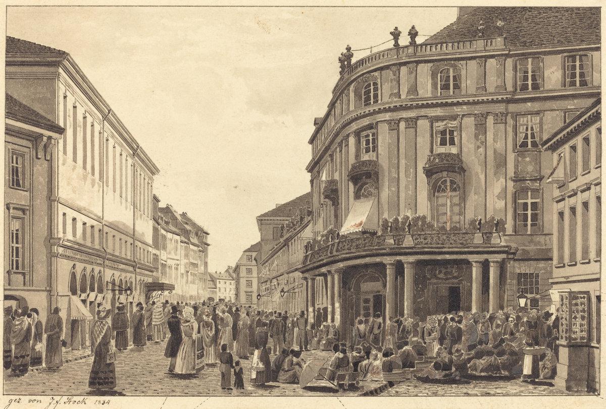 Johann Friedrich Stock:View of Muhlendamm,16x12"(A3) Poster