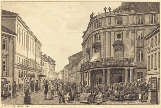 Johann Friedrich Stock:View of Muhlendamm,16x12"(A3) Poster