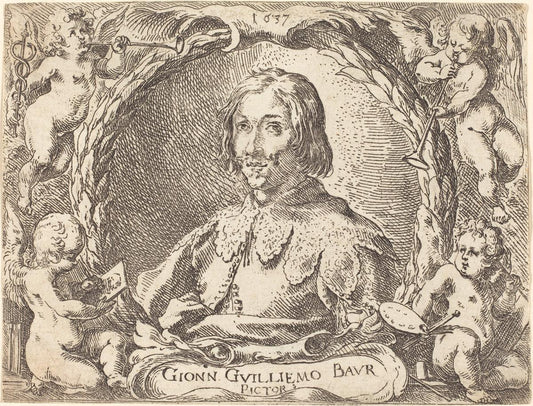 Johann Wilhelm Baur:Capricci di varie battaglie (Frontispiec,16x12"(A3) Poster