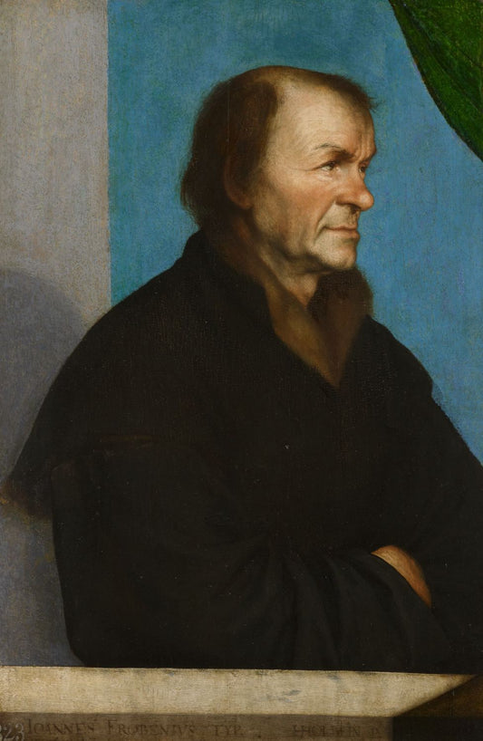 Johannes Froben, vintage artwork by Hans Holbein the Younger, A3 (16x12") Poster Print
