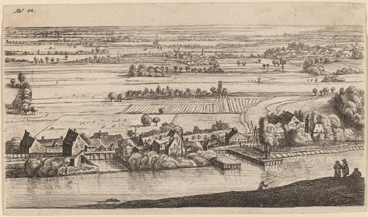 Johannes Ruisscher (reworked by Anthonie Waterloo):Village b,16x12"(A3) Poster