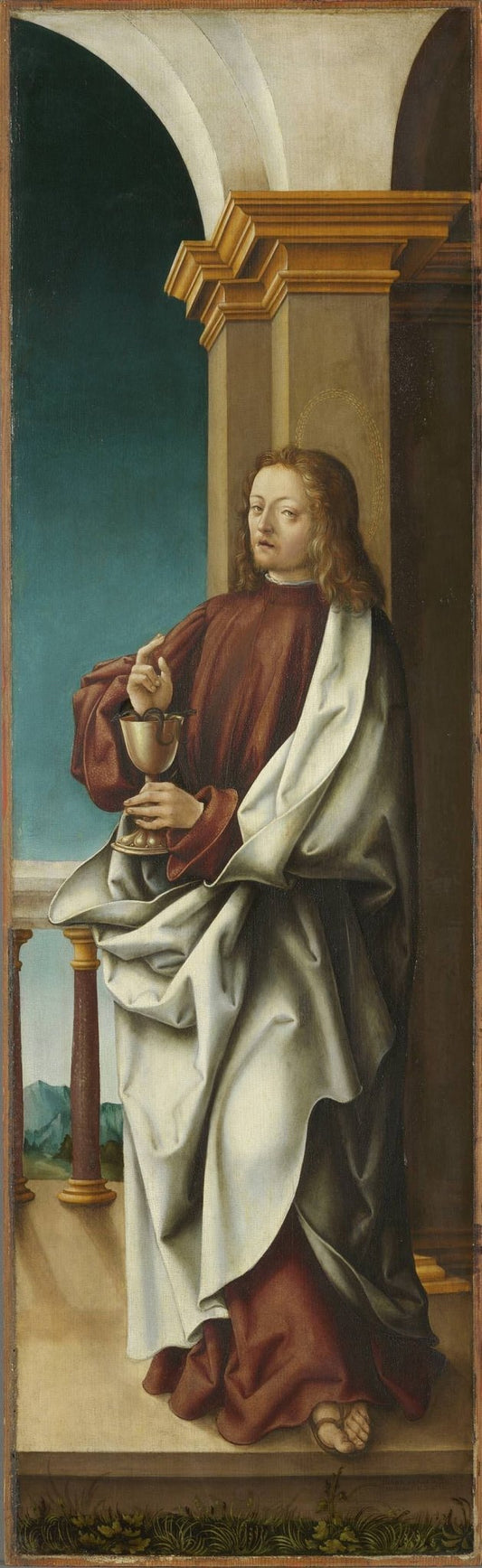 Johannesaltar: St John the Evangelist, vintage artwork by Hans Burgkmair, A3 (16x12") Poster Print