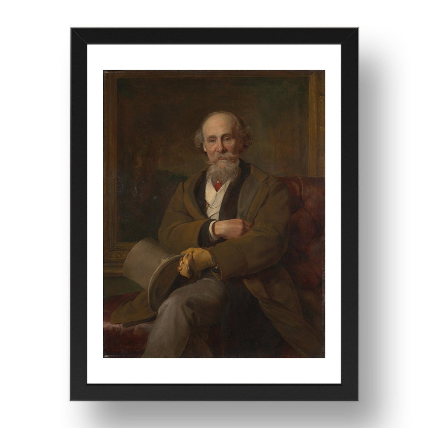 John Callcott Horsley: Portrait of Martin Colnaghi, Poster in 17x13"(A3) Frame