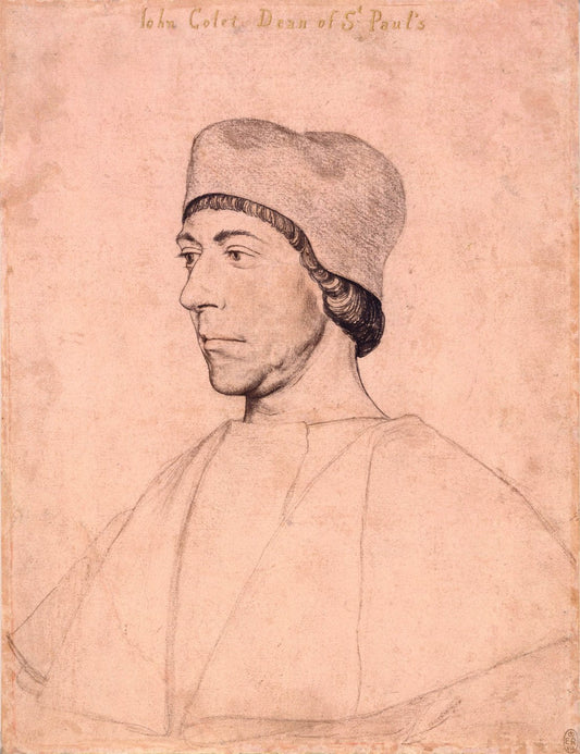 John Colet, Dean of St Paul's, vintage artwork by Hans Holbein the Younger, A3 (16x12") Poster Print