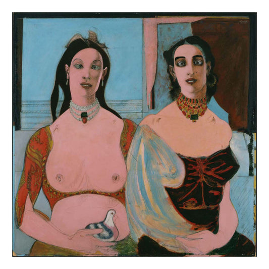 John D. Graham - Two Sisters, 16x12" (A3) Poster Print