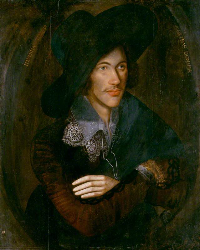 John Donne, Poet, vintage artwork by British School 16th Century - Unknown, A3 (16x12") Poster Print