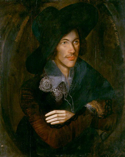 John Donne, Poet, vintage artwork by British School 16th Century - Unknown, A3 (16x12") Poster Print