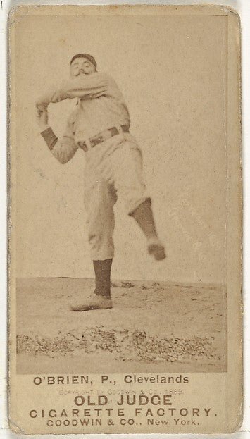John F. "Cinders" O'Brien Pitcher Cleveland from the Old Ju-16x12"(A3) Poster