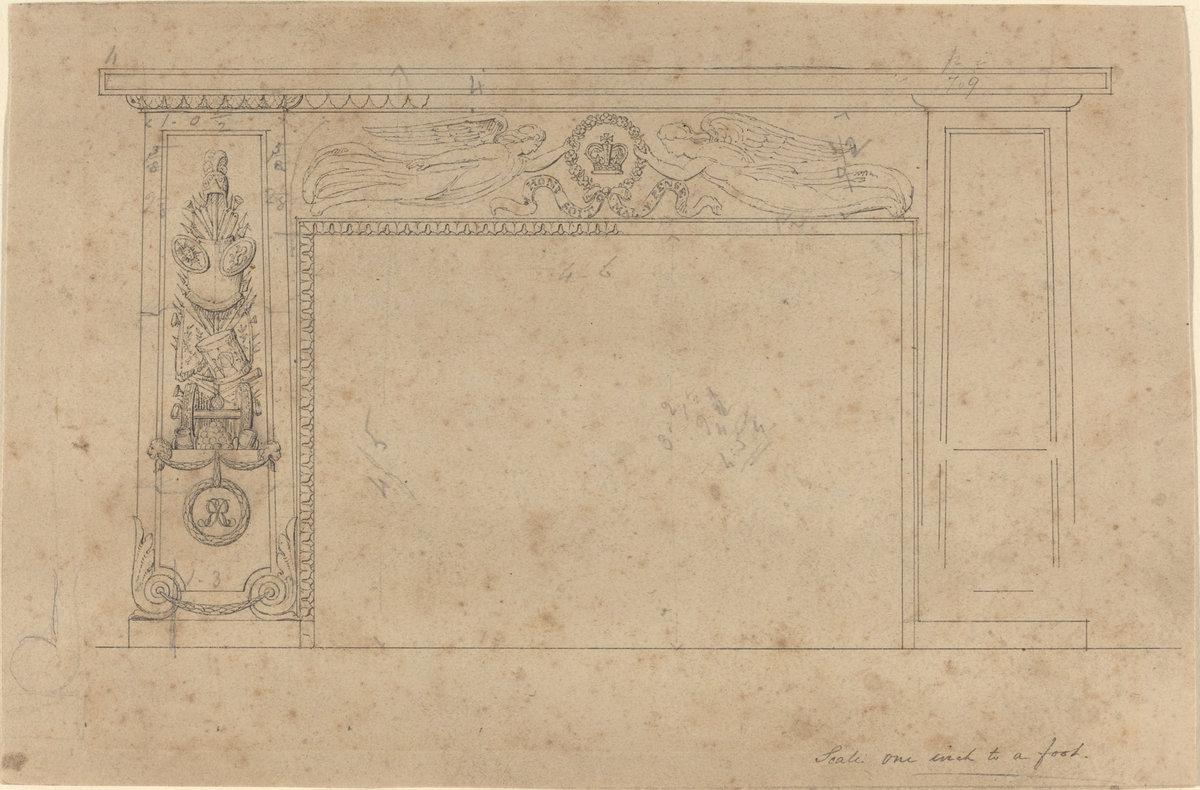 John Flaxman:Design for a Chimney,16x12"(A3) Poster