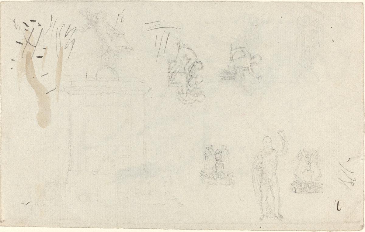 John Flaxman:Sheet of Studies,16x12"(A3) Poster