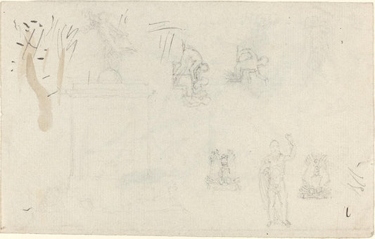 John Flaxman:Sheet of Studies,16x12"(A3) Poster