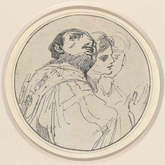 John Hamilton Mortimer:Three Oriental Heads,16x12"(A3) Poster