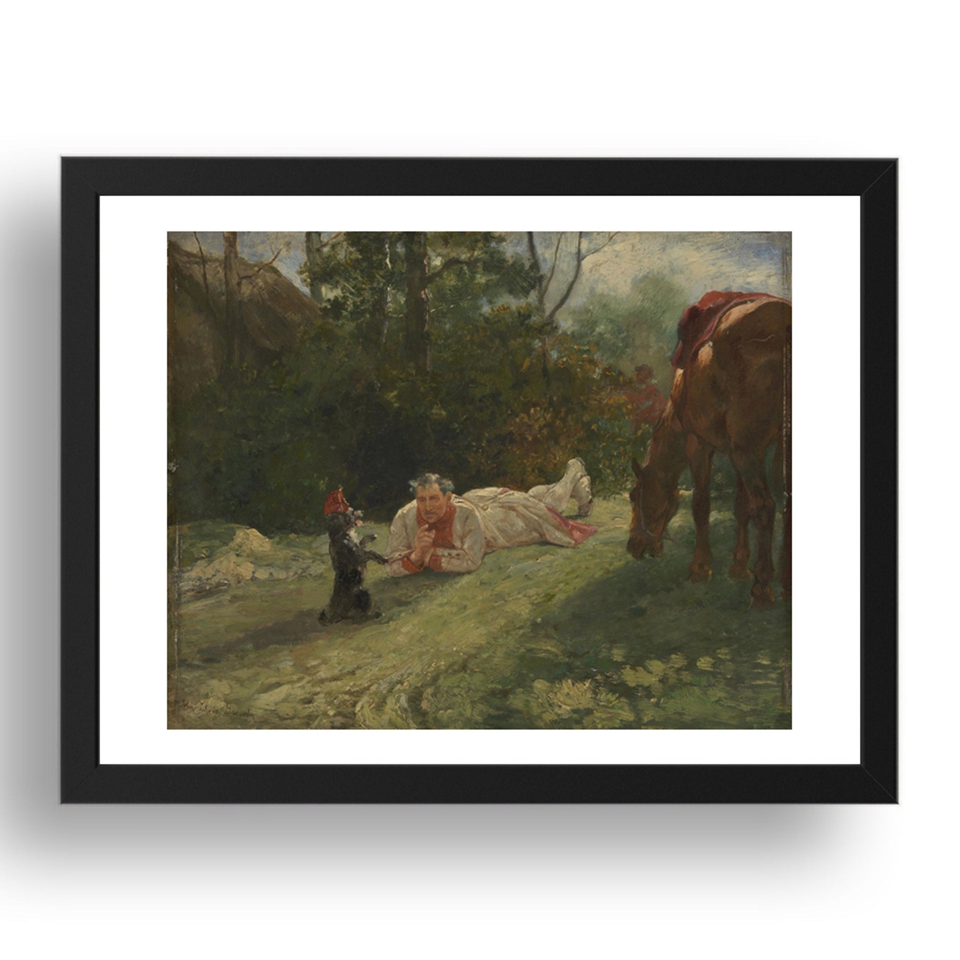 John Lewis Brown: The Performing Dog, Poster in 17x13"(A3) Frame