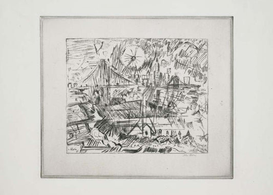 John Marin - Brooklyn Bridge from Brooklyn, vintage art, modern poster print