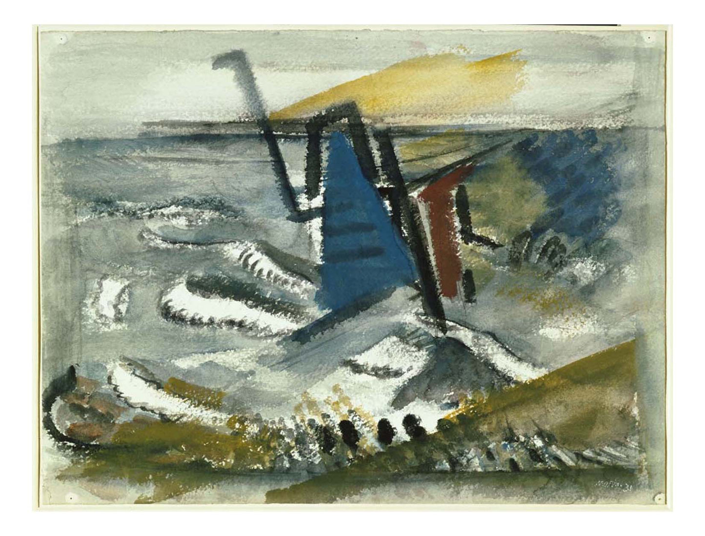 John Marin - Buoy, Maine, 16x12" (A3) Poster Print