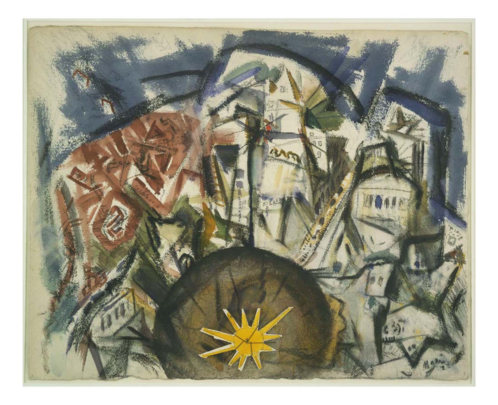 John Marin - Lower Manhattan (2), 16x12" (A3) Poster Print