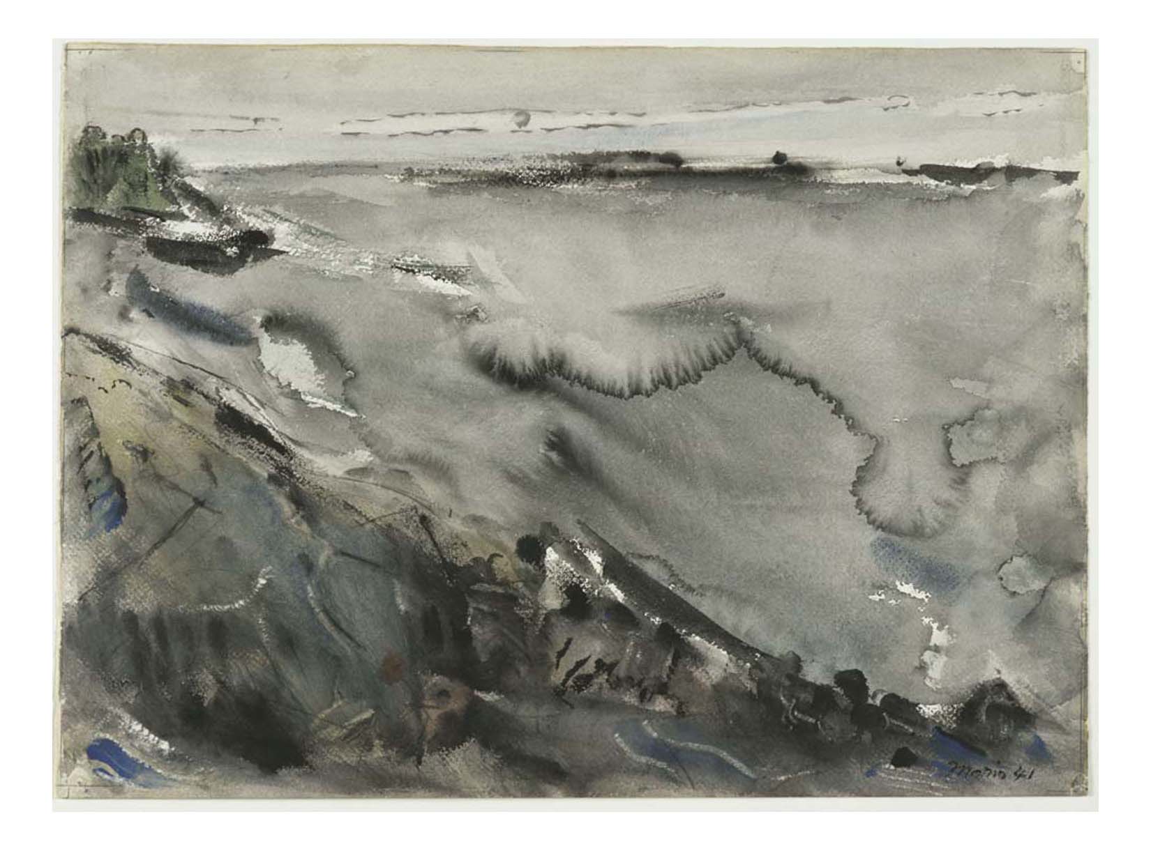 John Marin - Movement Sky and Grey Sea, 16x12" (A3) Poster Print