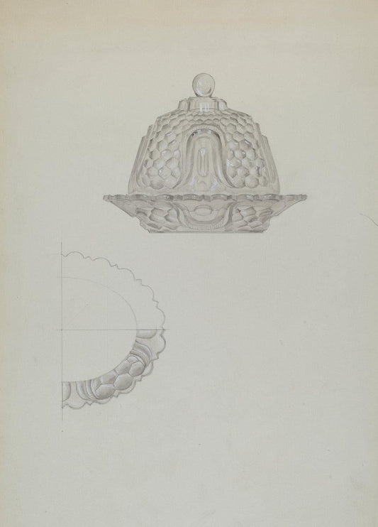 John N. Vogel:Glass Honey Dish,16x12"(A3) Poster