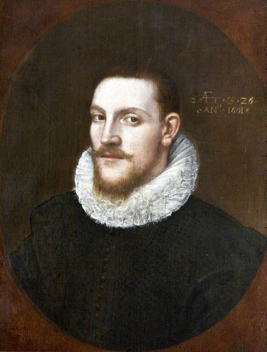 John Penrose, Aged 26, vintage artwork by Cornelis Janssen van Ceulen the Elder, 12x8" (A4) Poster