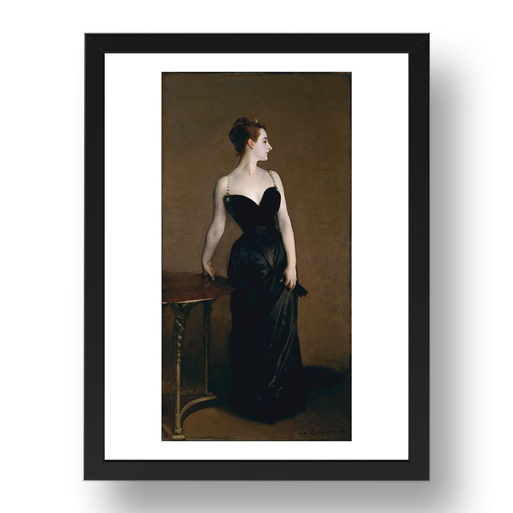John Singer Sargent - Madame X [1884], vintage artwork in A3 (17x13") Black Frame