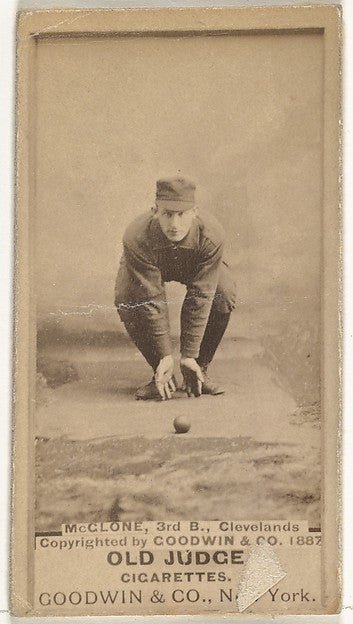 John T. McGlone 3rd Base Cleveland from the Old Judge serie-16x12"(A3) Poster