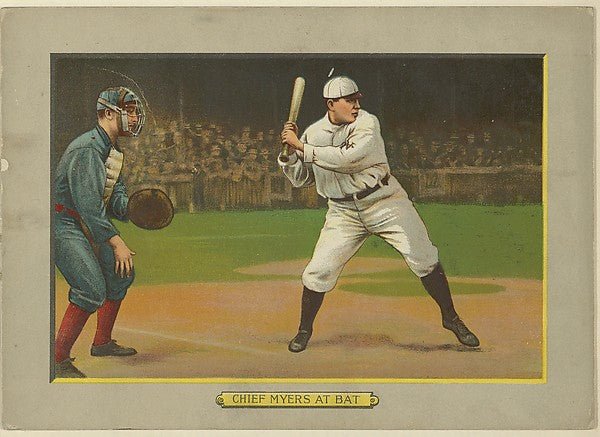 :John Tortes "Chief" Myers at Bat Catcher New York Giants  f-16x12"(A3) Poster