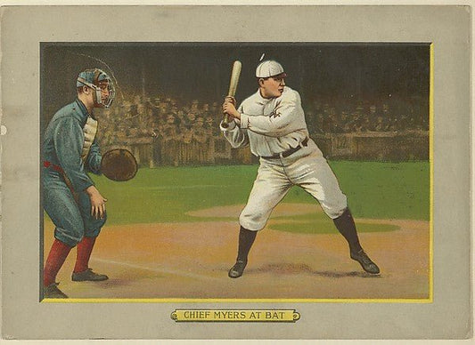 :John Tortes "Chief" Myers at Bat Catcher New York Giants  f-16x12"(A3) Poster