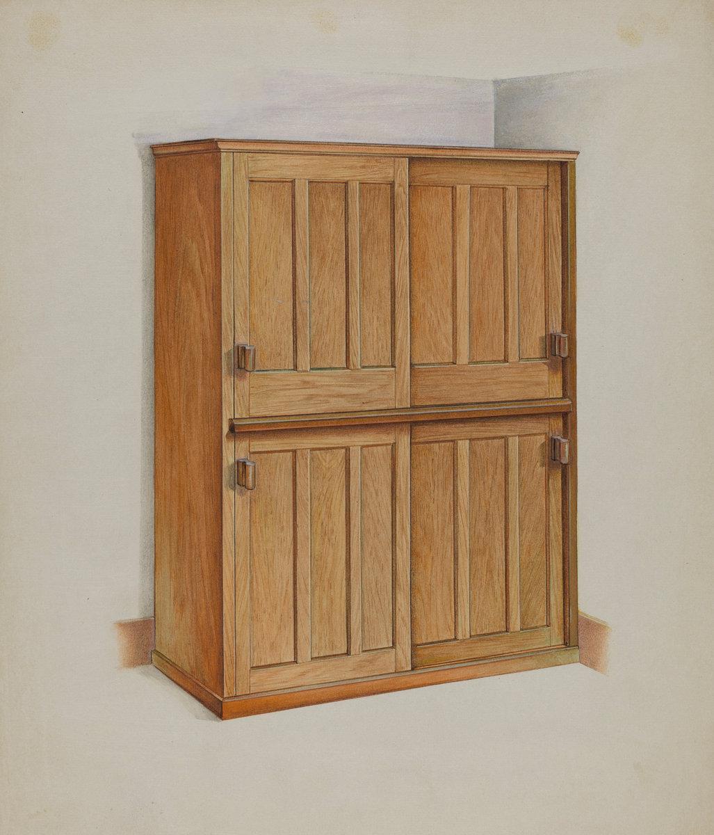 John W. Kelleher:Shaker Bookcase,16x12"(A3) Poster