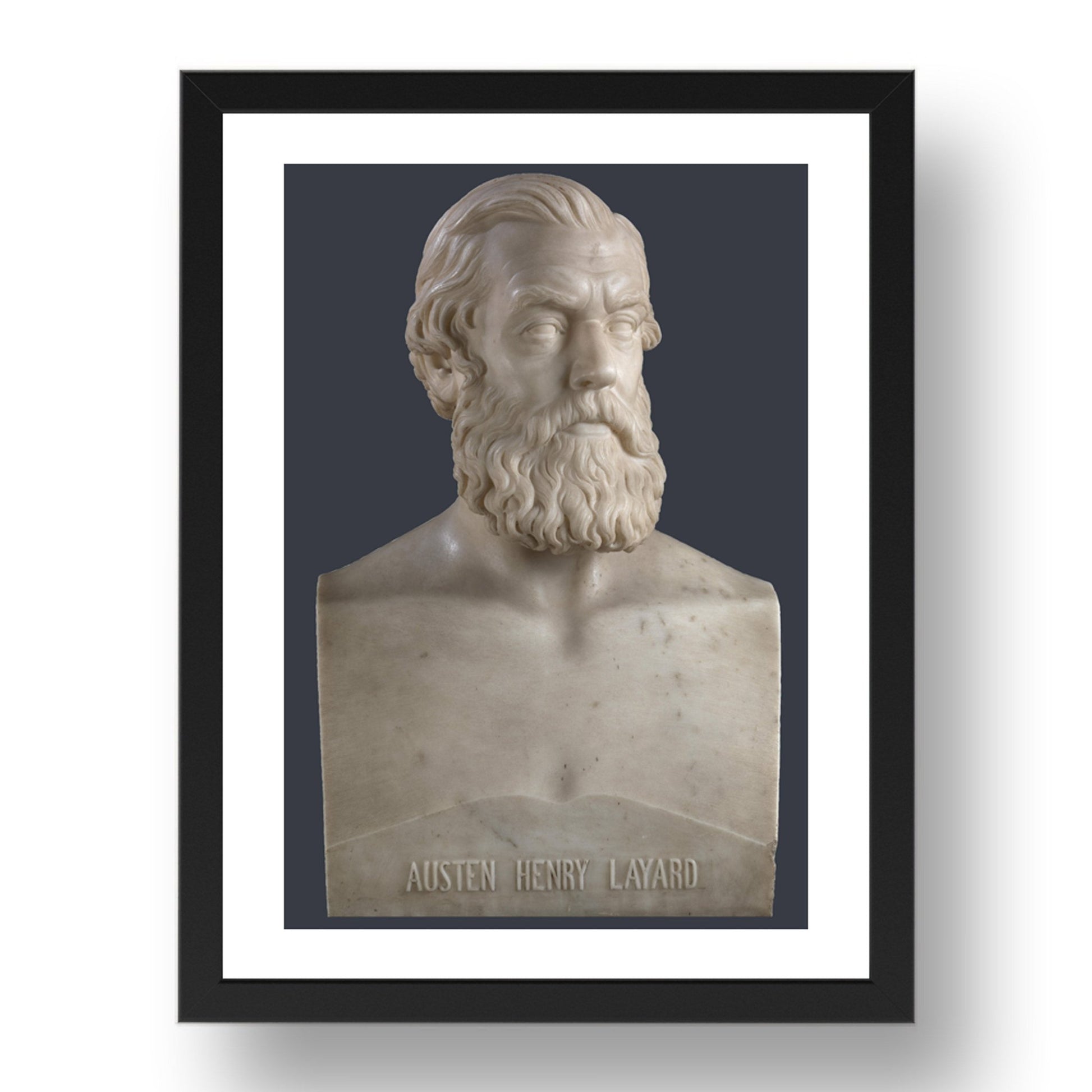 John Warrington Wood: Sir Austen Henry Layard, Poster in 17x13"(A3) Frame