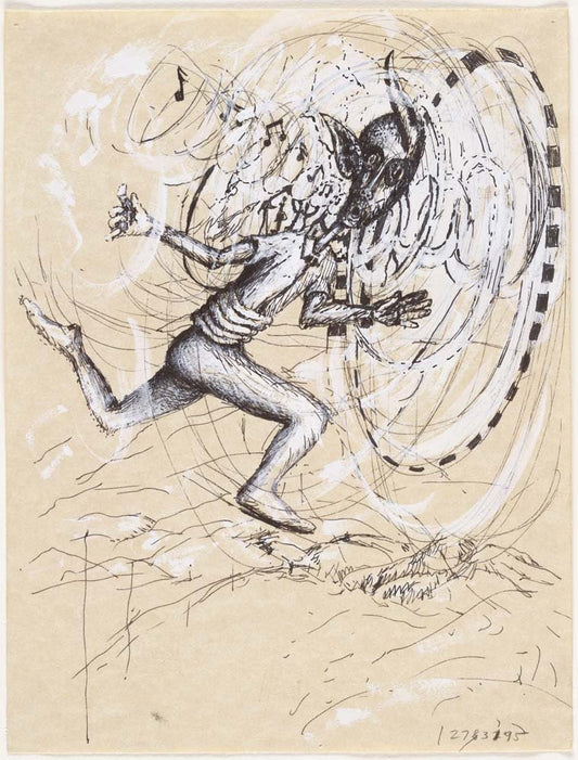 Jonathan Borofsky - Untitled at 2,783,195, vintage art, A3 (16x12")  Poster Print 