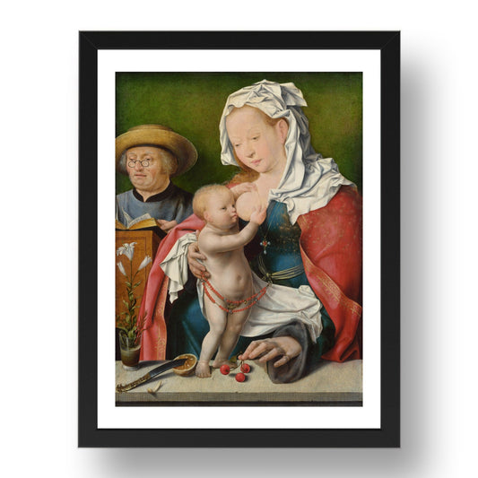 Joos van Cleve: The Holy Family, Poster in 17x13"(A3) Frame