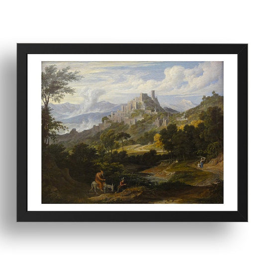 Joseph Anton Kock - Olevano, tMönch [1830], vintage artwork in A3 (17x13") Black Frame