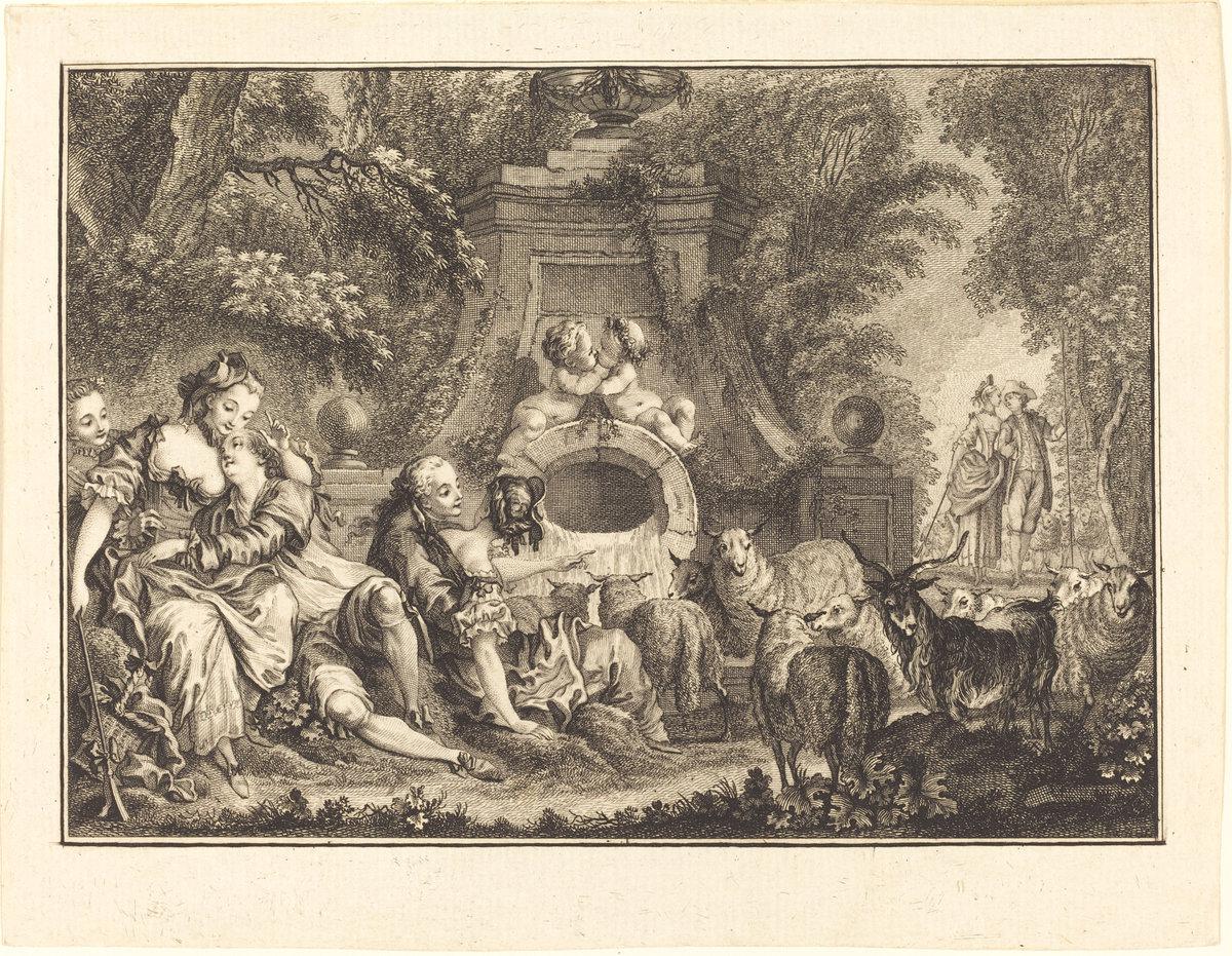 Joseph de Longueil after Charles Eisen:Country Pleasures,16x12"(A3) Poster