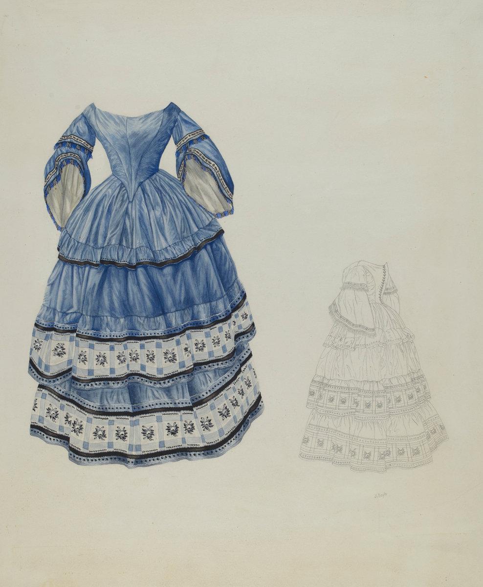 Joseph L. Boyd:Blue Silk Dress,16x12"(A3) Poster