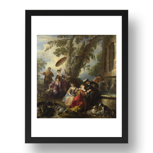 Joseph Parrocel: The Return from the Hunt, Poster in 17x13"(A3) Frame