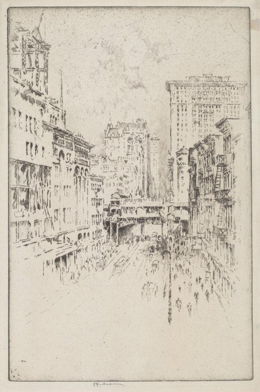 Joseph Pennell:Forty-Second Street,16x12"(A3) Poster