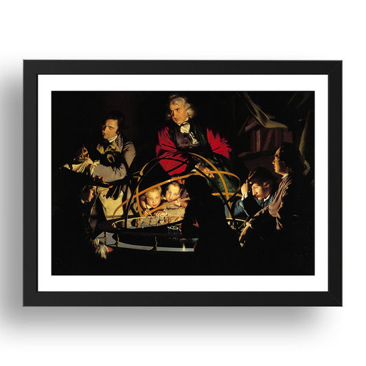Joseph Wright of Derby - Philosopher, Orrery [c. 1766], vintage artwork in A3 (17x13") Black Frame