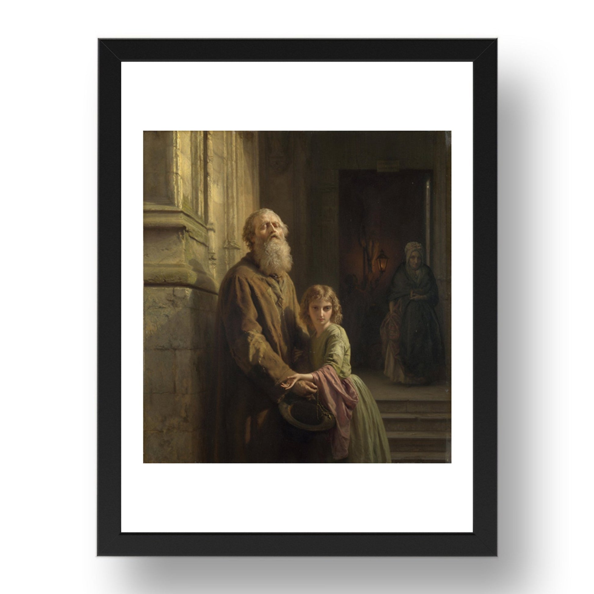 Josephus Laurentius Dyckmans: The Blind Beggar, Poster in 17x13"(A3) Frame