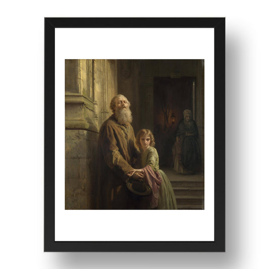 Josephus Laurentius Dyckmans: The Blind Beggar, Poster in 17x13"(A3) Frame
