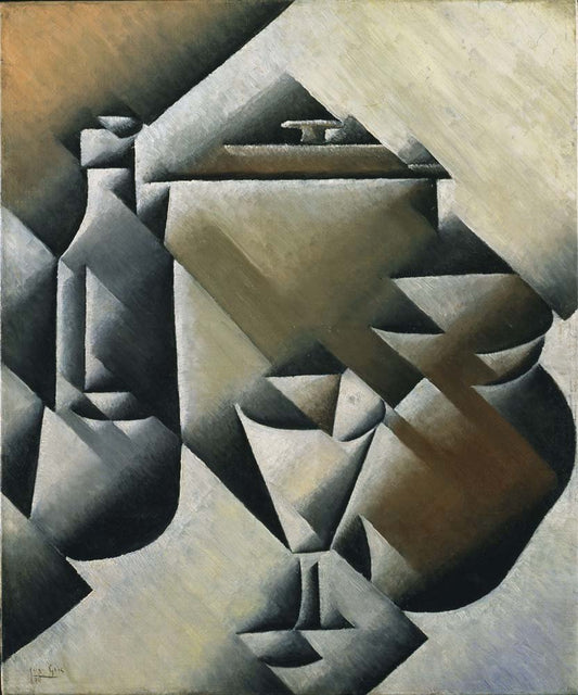 Juan Gris - Jar, Bottle and Glass, vintage art, modern poster print