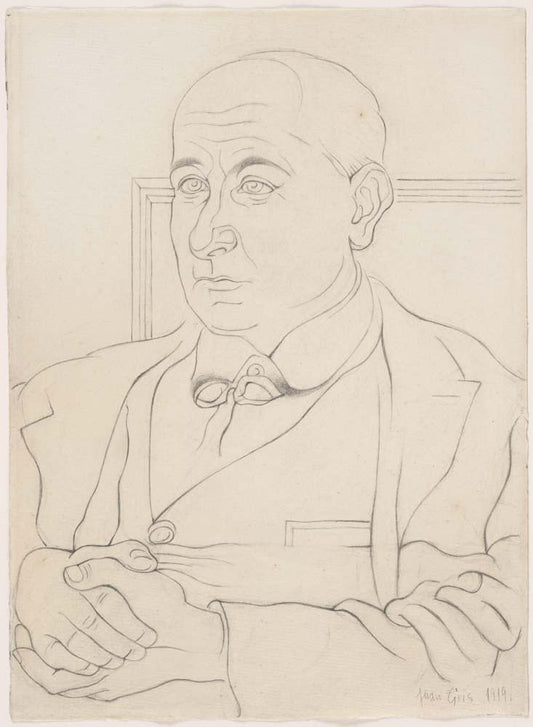 Juan Gris - Portrait of Max Jacob, vintage art, modern poster print