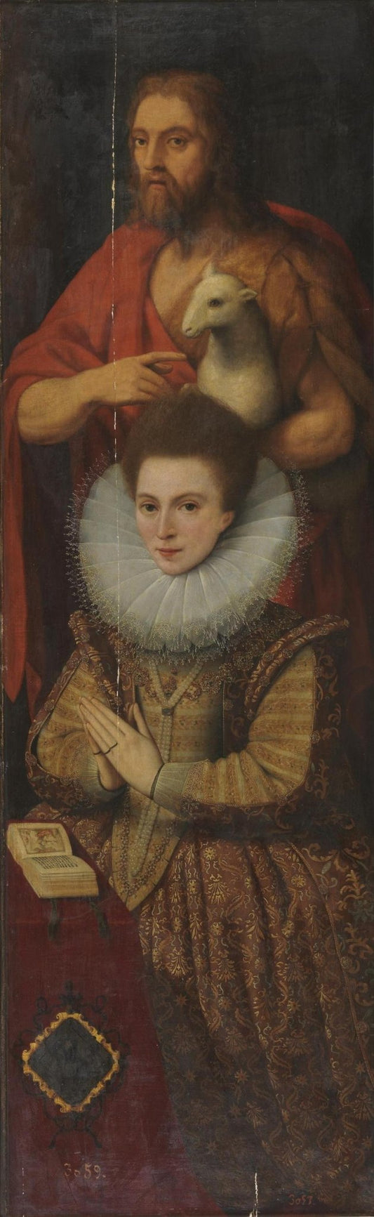 Juana de Robles, Duchess of Ciudad Real, vintage artwork by Otto van Veen, A3 (16x12") Poster Print