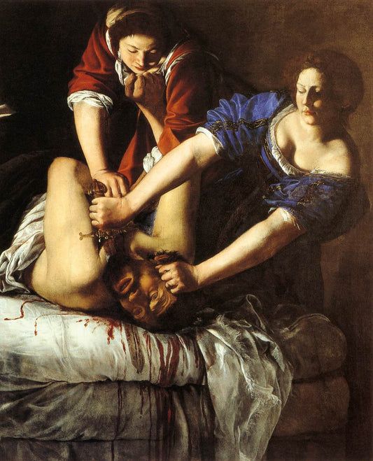 Judith Beheading Holofernes, vintage artwork by Artemisia Gentileschi, 12x8" (A4) Poster