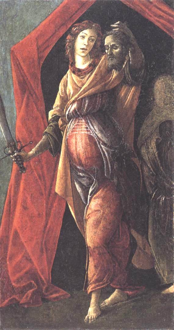 Judith Leaving the Tent of Holofernes, vintage artwork by Sandro Botticelli, A3 (16x12") Poster Print