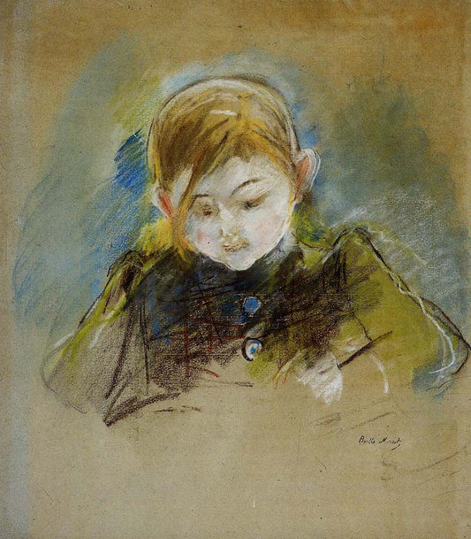 Julie Writing - 1884 - by Berthe Morisot, vintage art, modern poster print
