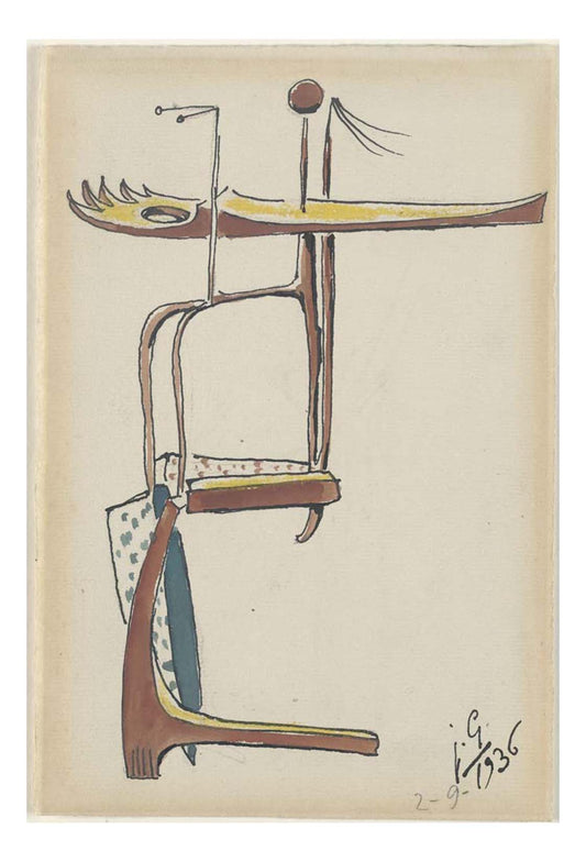 Julio Gonzalez - Study for Sculpture, 16x12" (A3) Poster Print