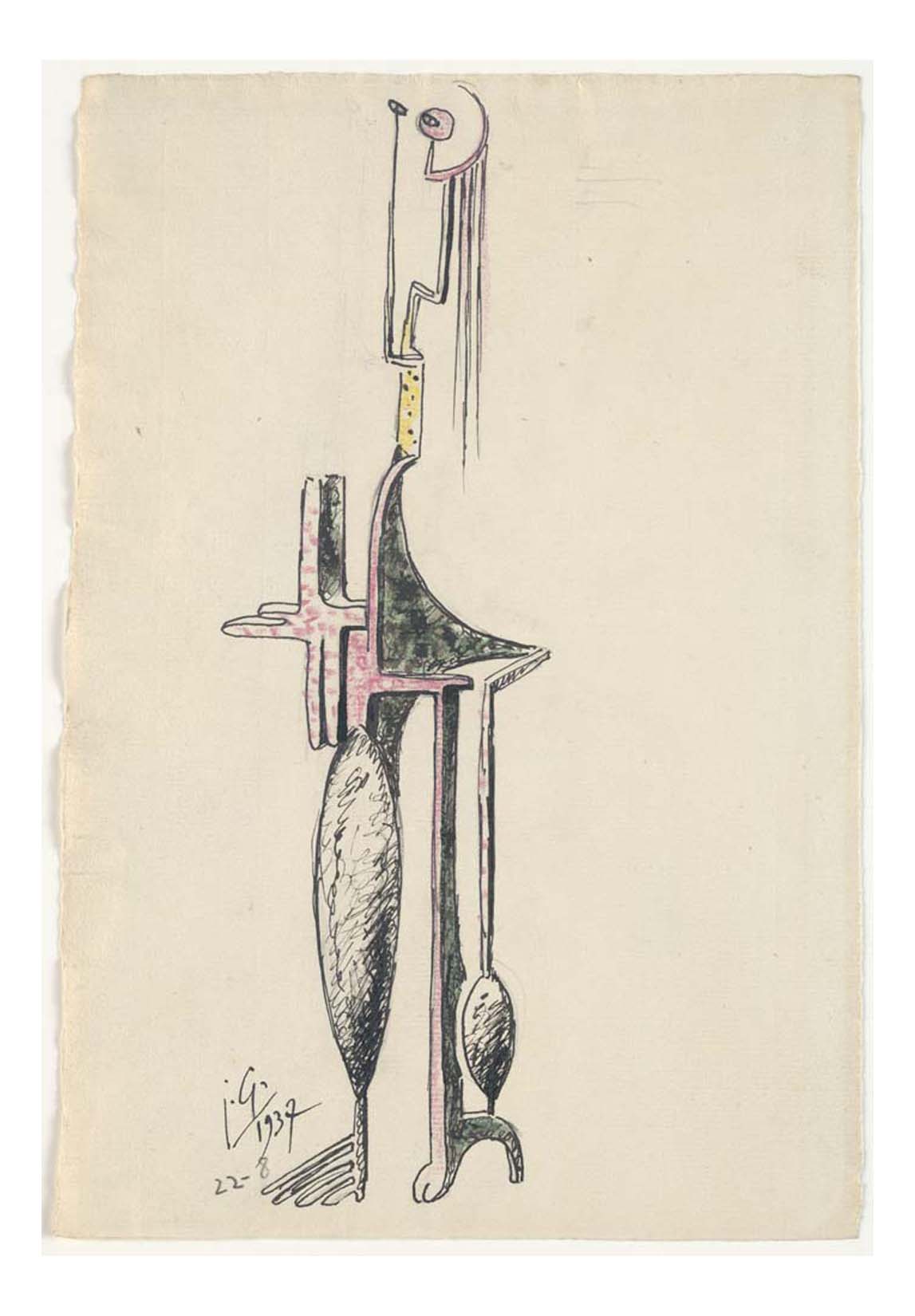 Julio Gonzalez - Study for Sculpture (2), 16x12" (A3) Poster Print