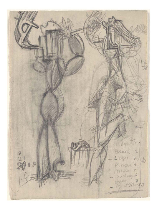 Julio Gonzalez - Two Figures, 16x12" (A3) Poster Print