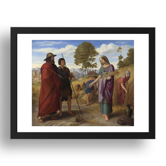 Julius Schnorr von Carolsfeld: Ruth in Boaz's Field, Poster in 17x13"(A3) Frame